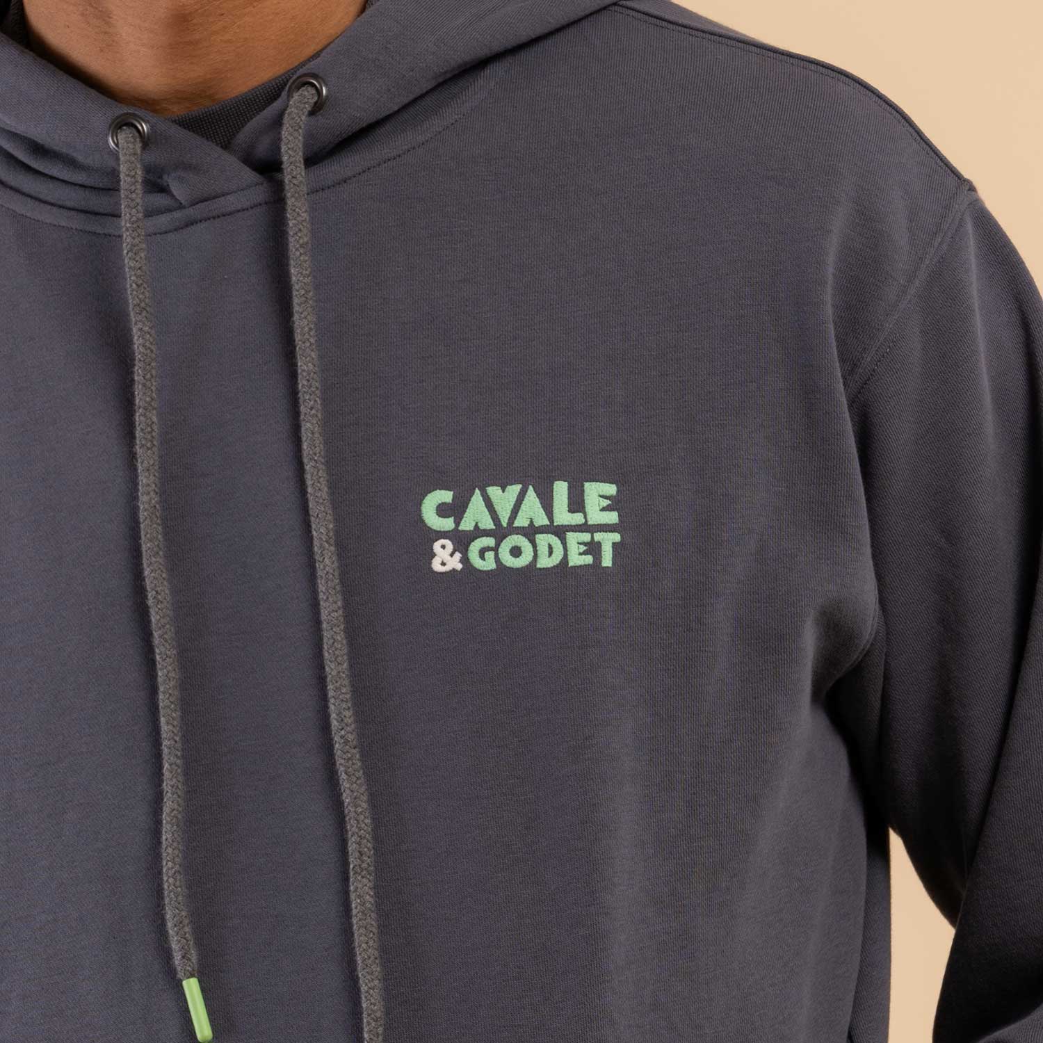 Hoodie ticket gris