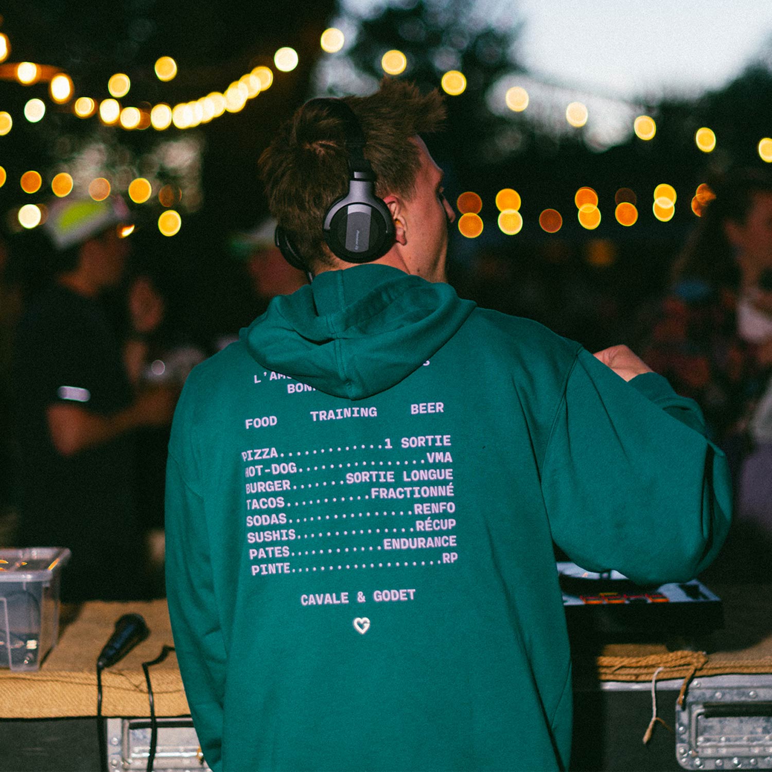 Hoodie ticket vert