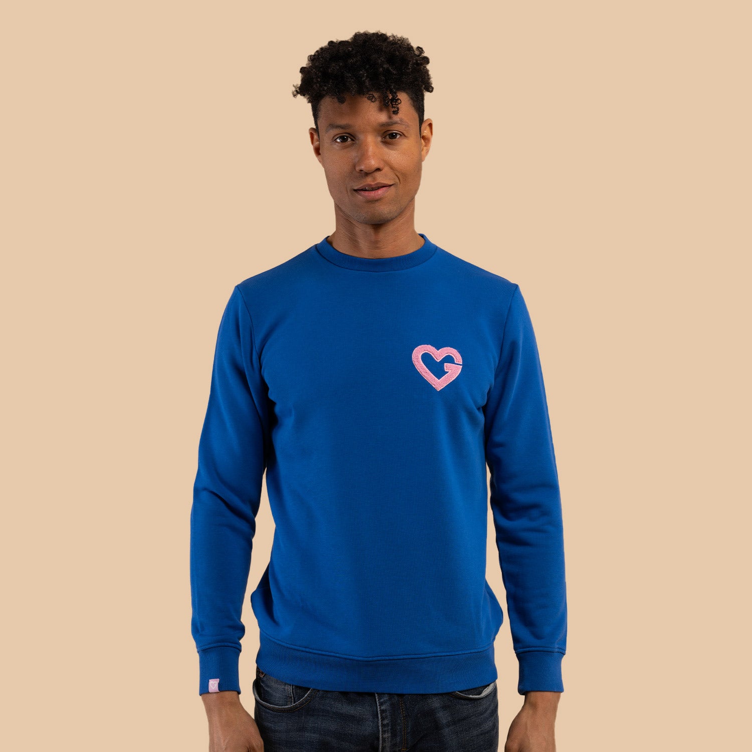 Sweat coeur bleu