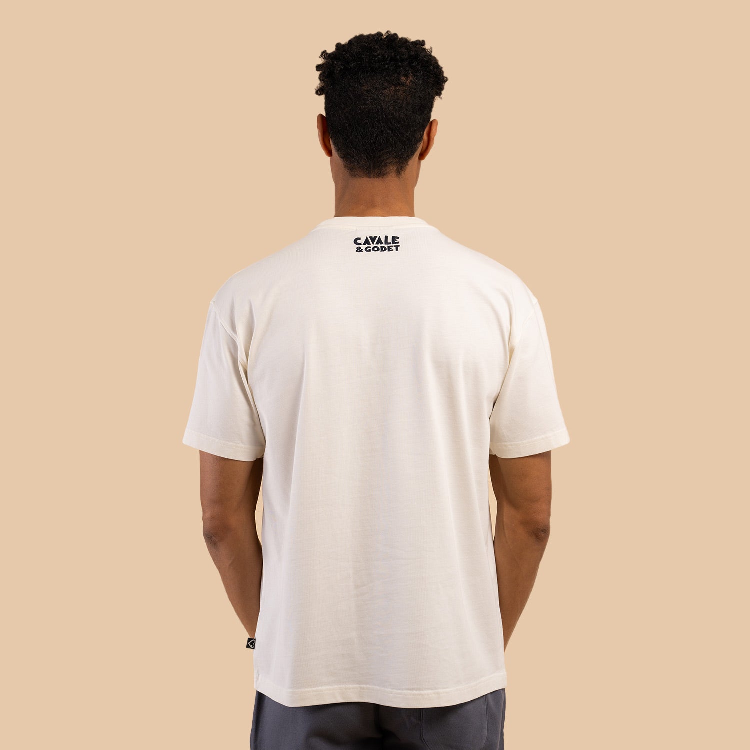 T-shirt loose "Courir & Trinquer" blanc