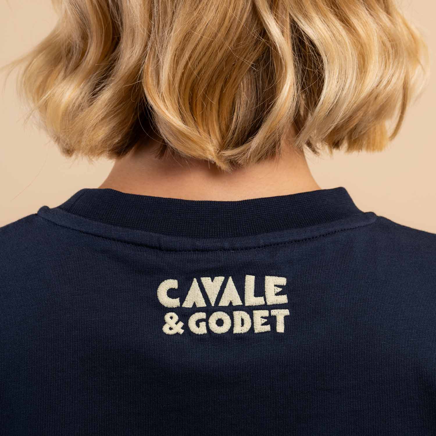 T-shirt loose "Courir & Trinquer" bleu