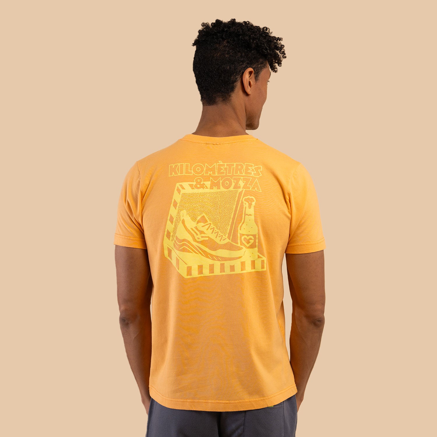 T-shirt regular "Km & Mozza" orange