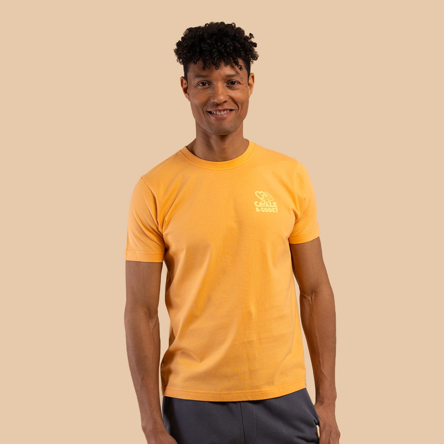 T-shirt regular "Km & Mozza" orange