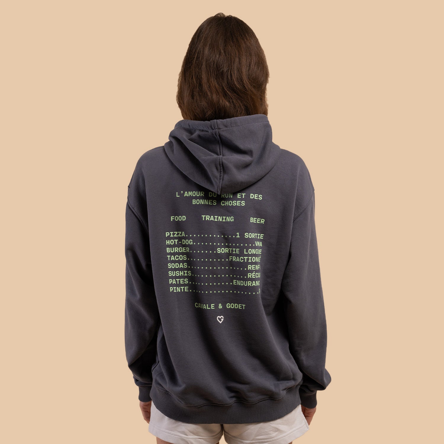 Hoodie ticket gris