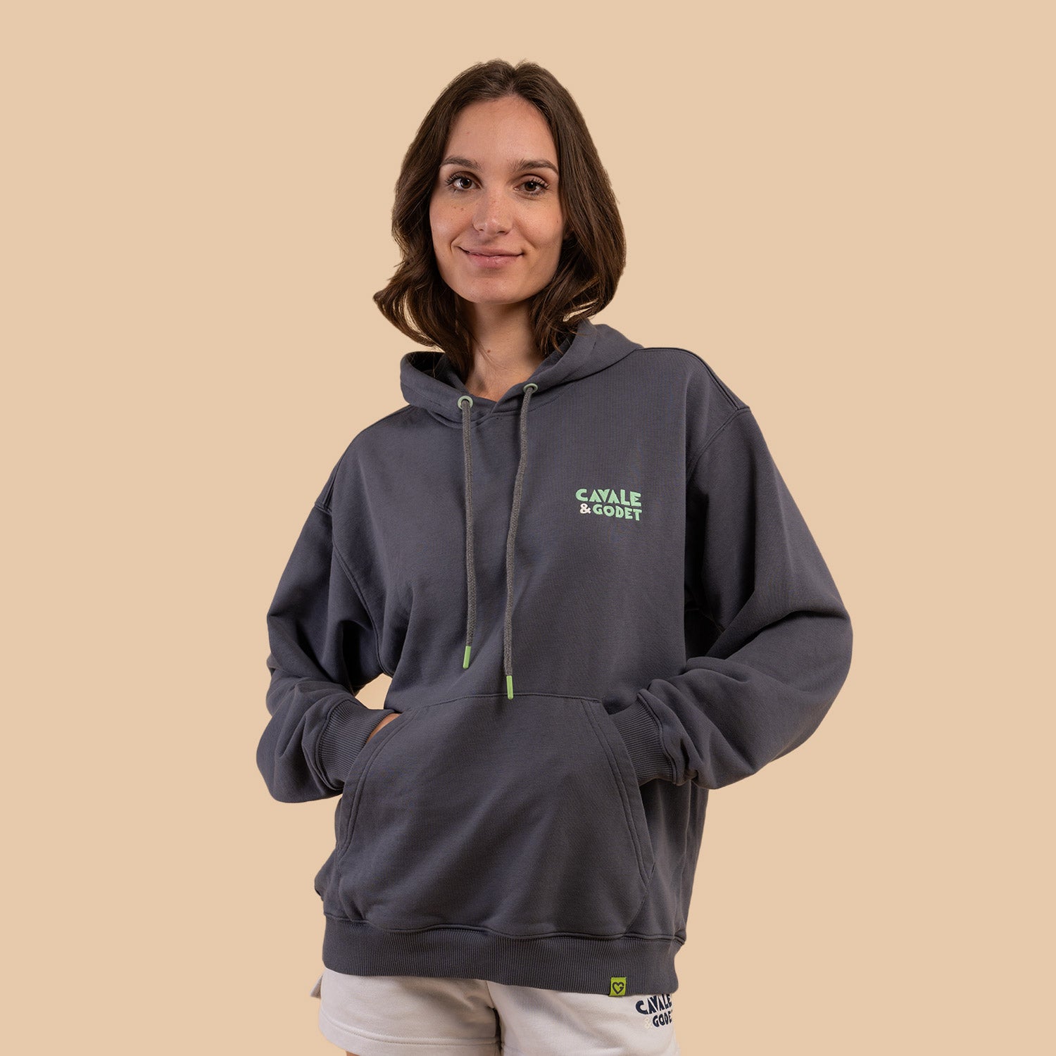 Hoodie ticket gris
