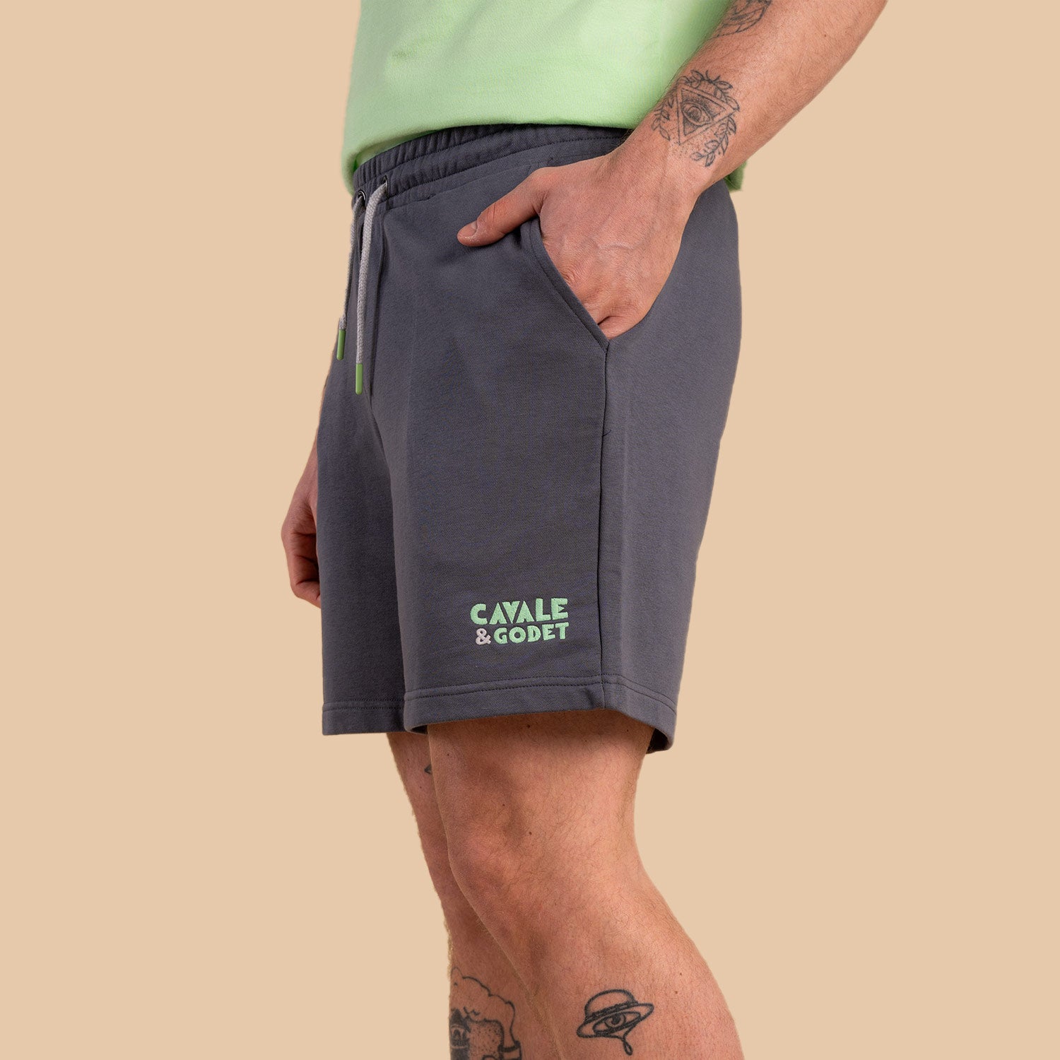 Short gris homme 