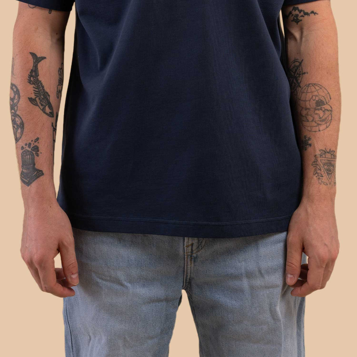 T-shirt loose "Courir & Trinquer"