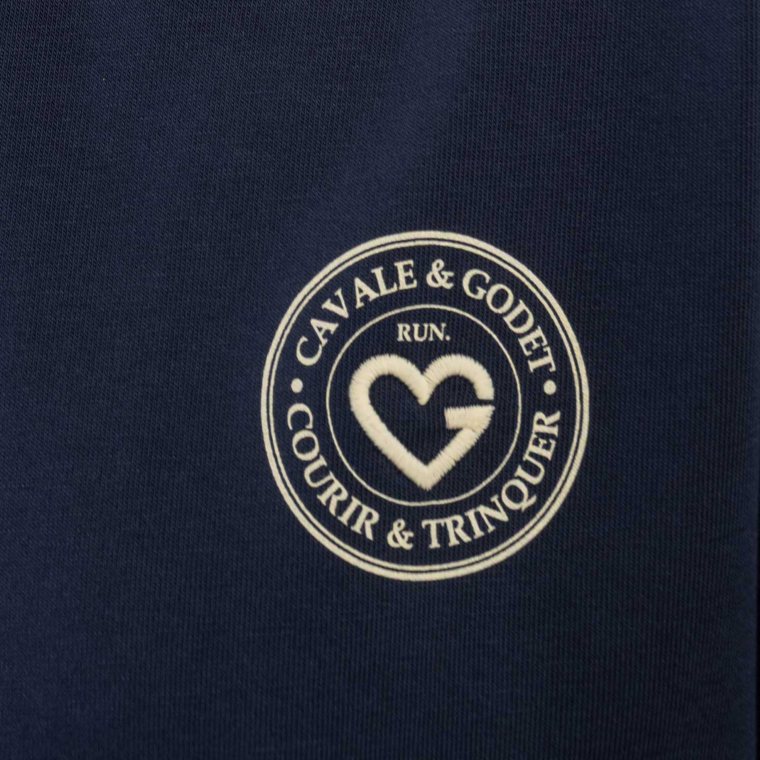 T-shirt loose "Courir & Trinquer" bleu