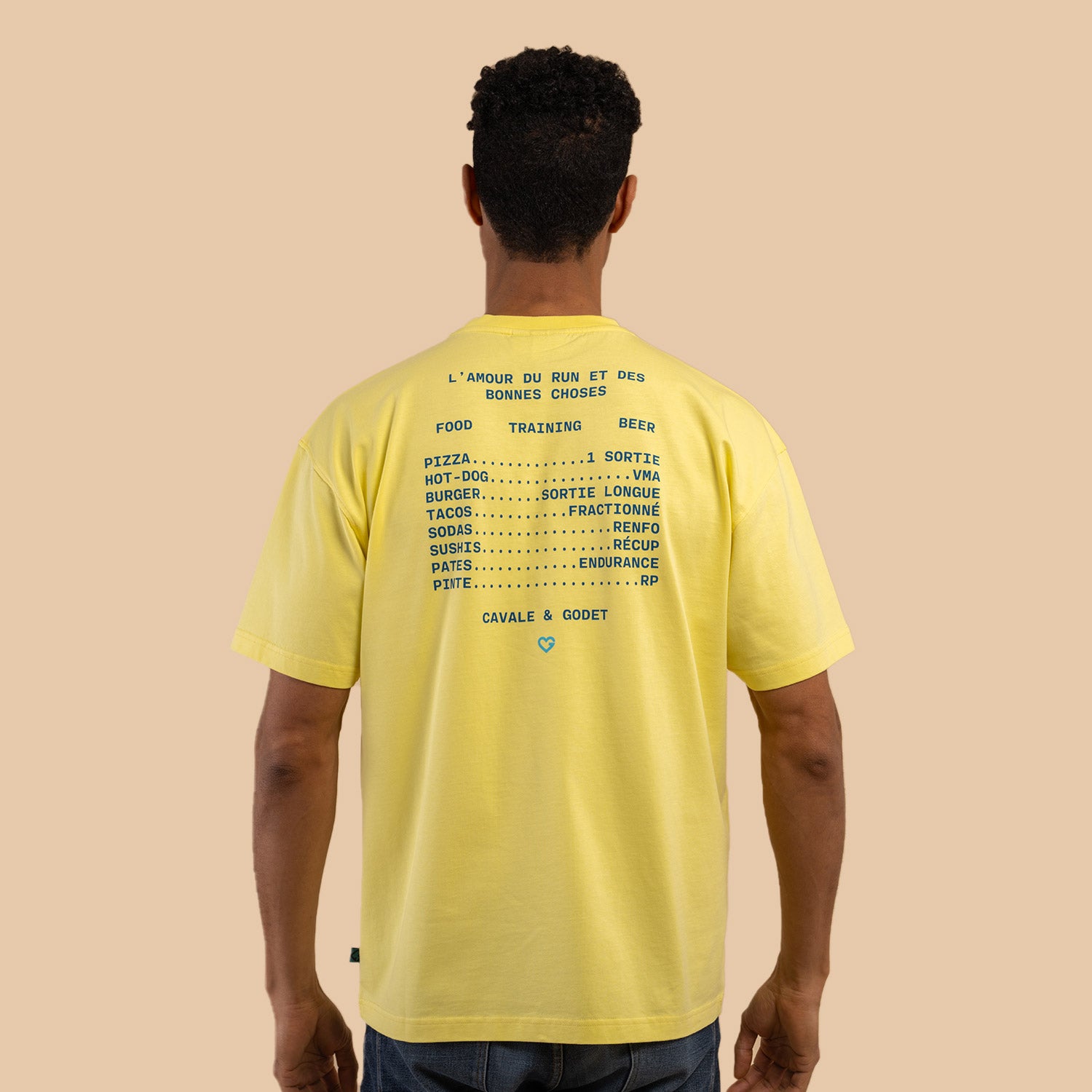 T-shirt loose ticket jaune