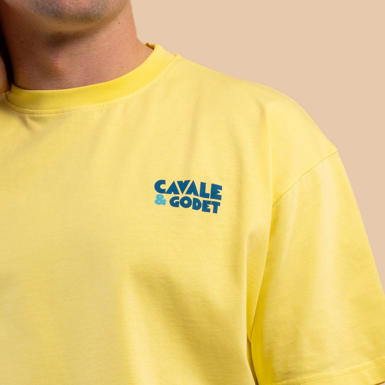 T-shirt loose ticket jaune
