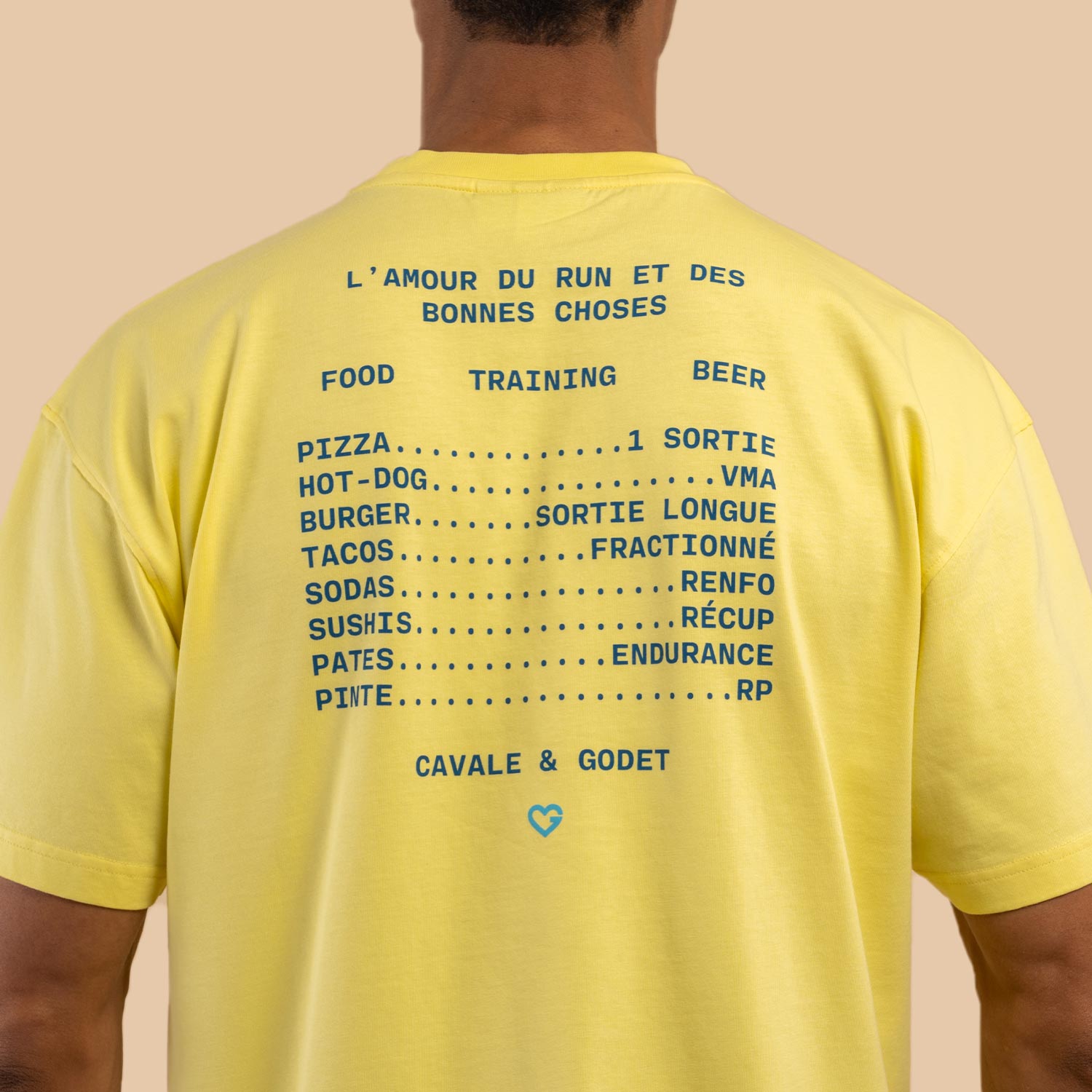 T-shirt loose ticket jaune