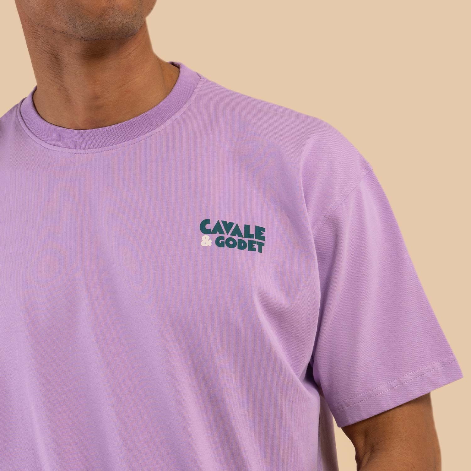 T-shirt loose ticket violet