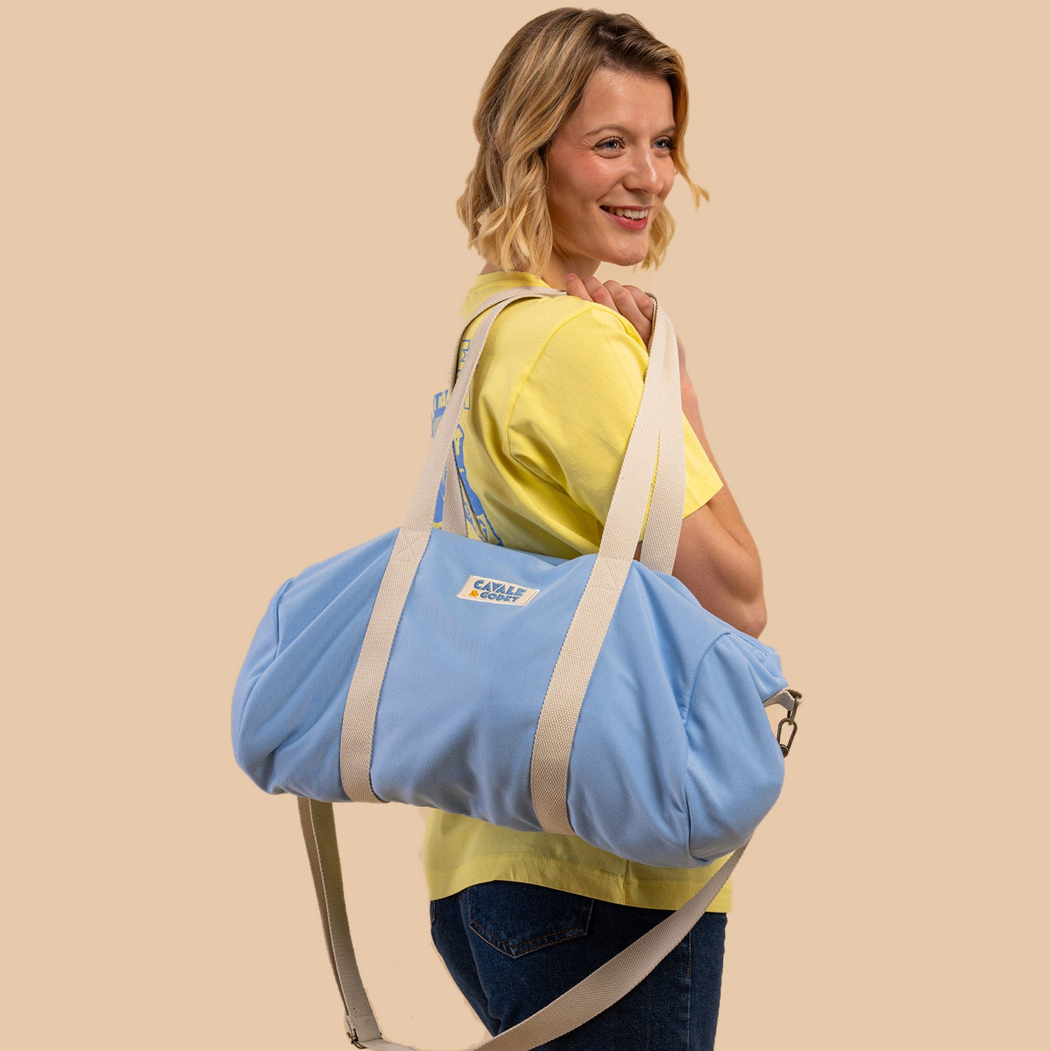 sac de sport bleu ciel